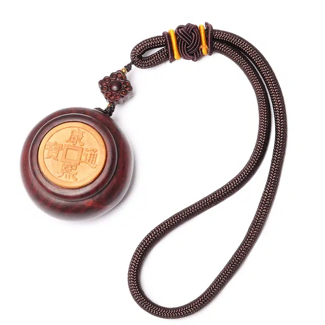 三檀小舍 招财进宝财源广进 #好运平安喜乐事业顺利 国风国潮新中式小众高级转运 文玩盘玩 紫檀属 手把件 男女同款情侣款