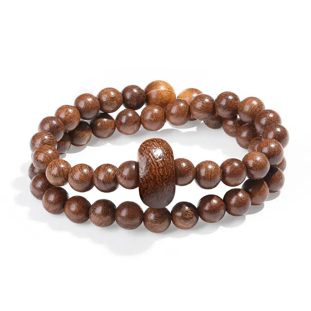 【普陀山官方已祝福】 普陀山文创 新中式复古静心国风小众设计转运佛珠串 檀木 手串 男女同款情侣款