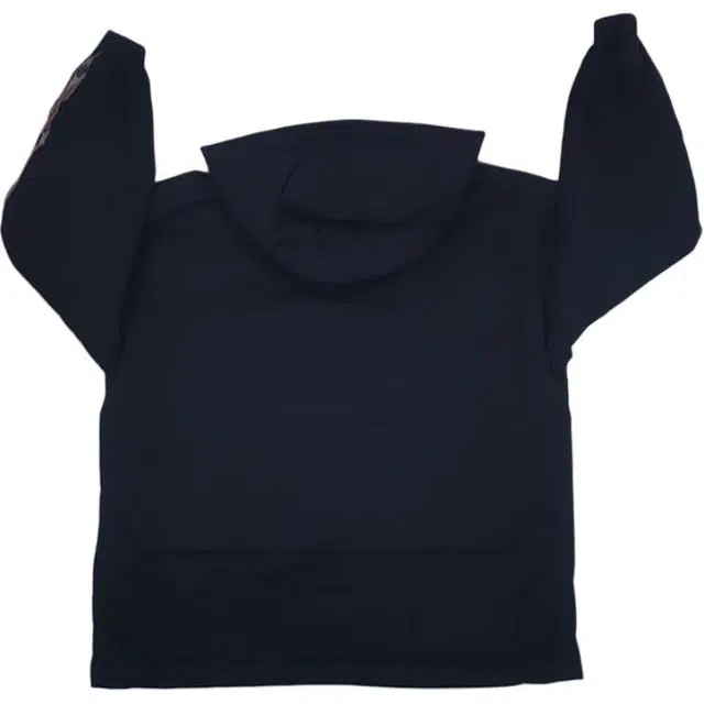 马员外 加厚连帽拼接撞色棉服 男女同款 黑色
