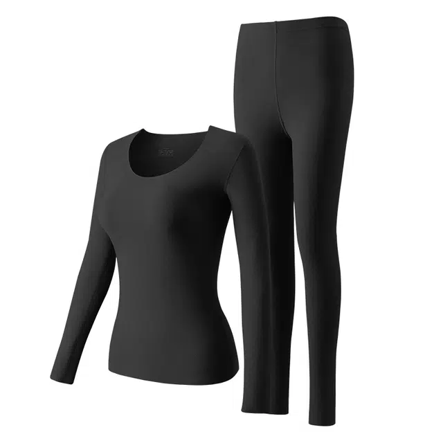 菇娘家 德绒舒适薄款亲肤保暖套装 女款