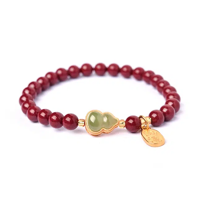 【福禄平安】 灵菲 新中式玉葫芦 高含量紫金砂复古设计感 招财纳福 #好运 再造辰砂朱砂 手串 女款