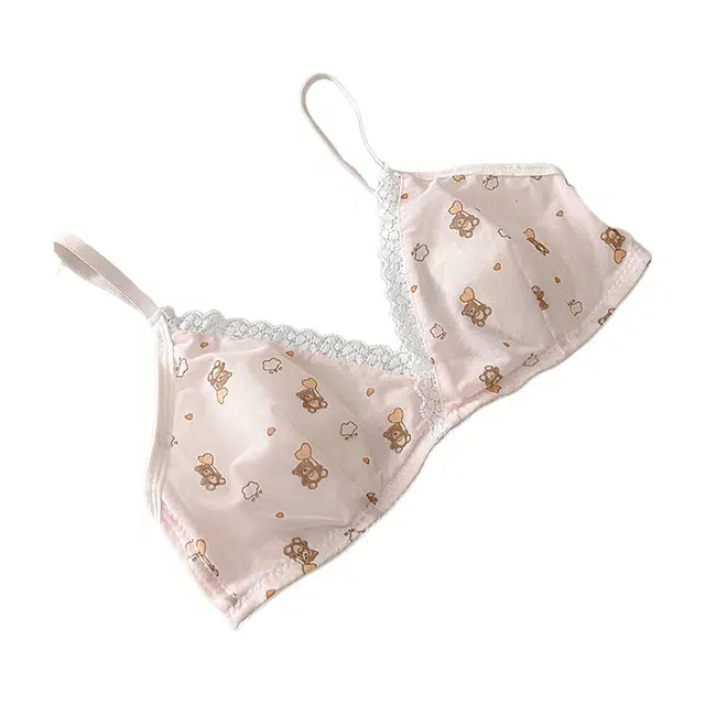 欧诗帛 欧诗帛可爱小熊蕾丝边防凸点兔耳杯小胸文胸 女款 组合装