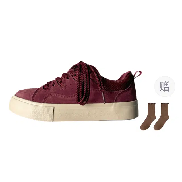 小鹿米利 韩版美拉德复古运动 防滑耐磨轻便 低帮 生活休闲鞋 女款