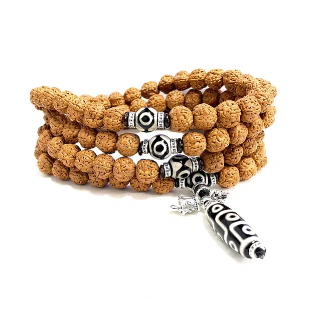 【福气满满】 京华录 新中式双龙纹手持佛珠霸气多圈盘玩串珠 文艺古风古韵 事业有成平步青云#好运 金刚菩提 手串 男女同款情侣款