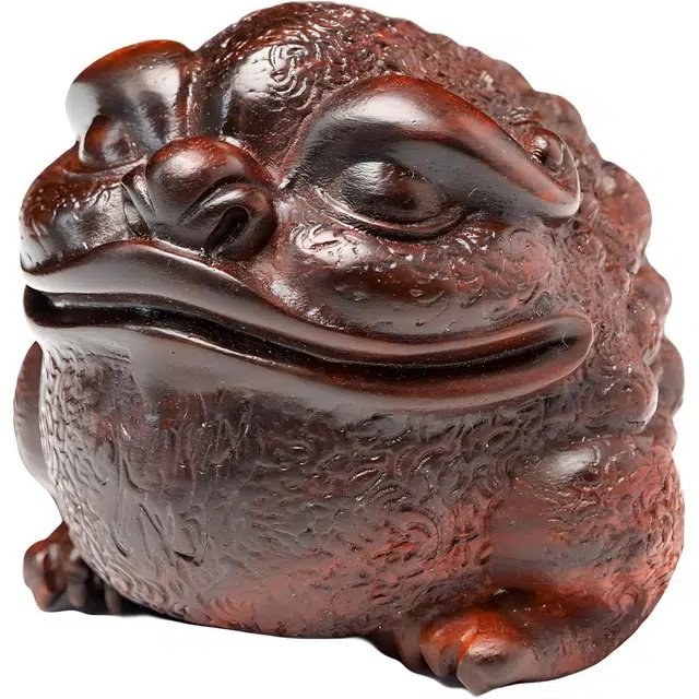 三檀小舍 三脚金蟾招财进宝财源广进 #好运平安喜乐事业顺利 国风国潮新中式小众高级转运 文玩盘玩 紫檀属 摆件 男女同款情侣款