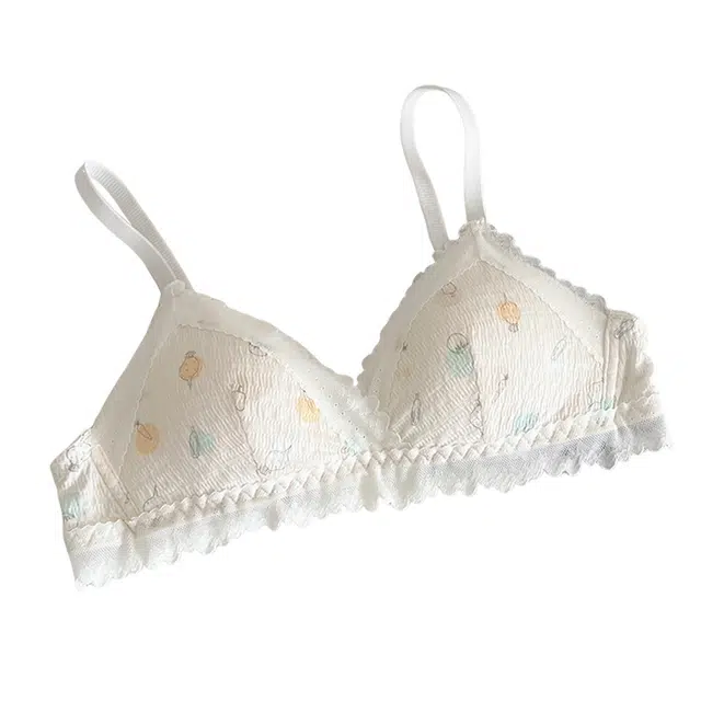 欧诗帛 甜美蕾丝花边薄款三角杯少女文胸 女款 组合装