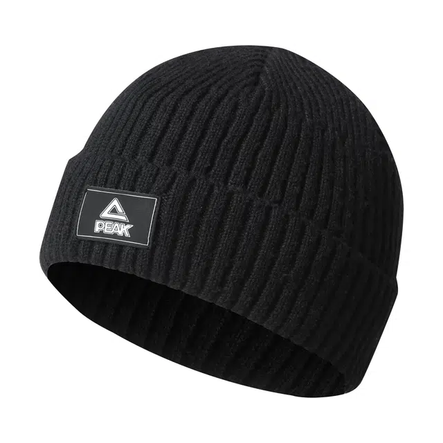 匹克 防寒保暖防风加绒加厚帽 显脸小休闲户外运动针织帽 聚酯纤维 绒线帽 男女同款情侣款