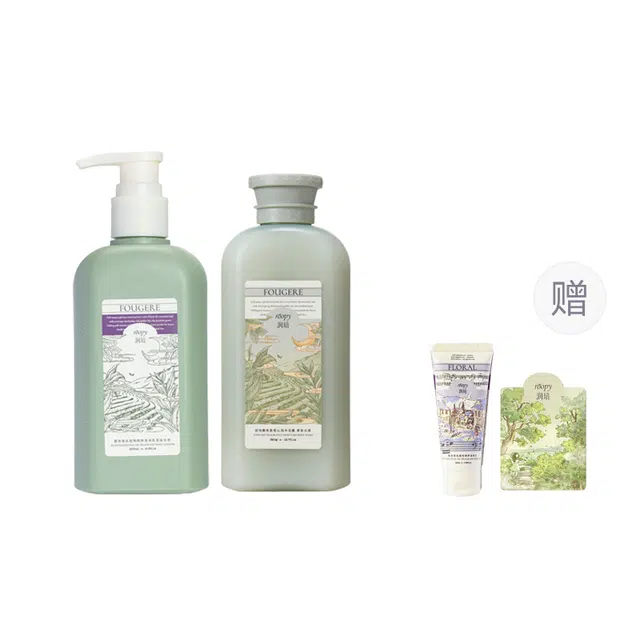 润培 馥奇香氛沐浴露+身体乳 护理套装 补水保湿滋润去角质