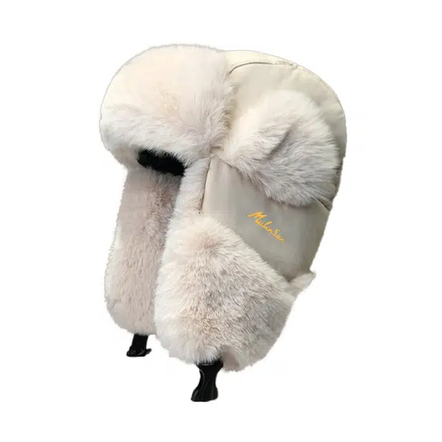 木林森 韩版雷锋帽秋冬天防风骑车仿兔毛加厚保暖护耳帽男滑雪飞行帽子 仿兔毛 帽子 男女同款情侣款