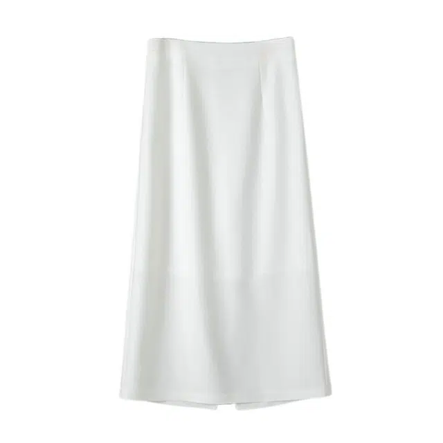 晚白 高腰版型包臀半裙侧拉链设计半身裙 女款 杏色
