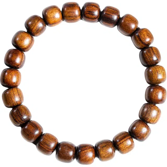 物㯖 国潮新中式老型珠文玩木质佛珠手链简约基础款盘玩串招财转运珠上岸考研考试考公好运连连念珠送礼饰品 檀木 手串 男女同款情侣款