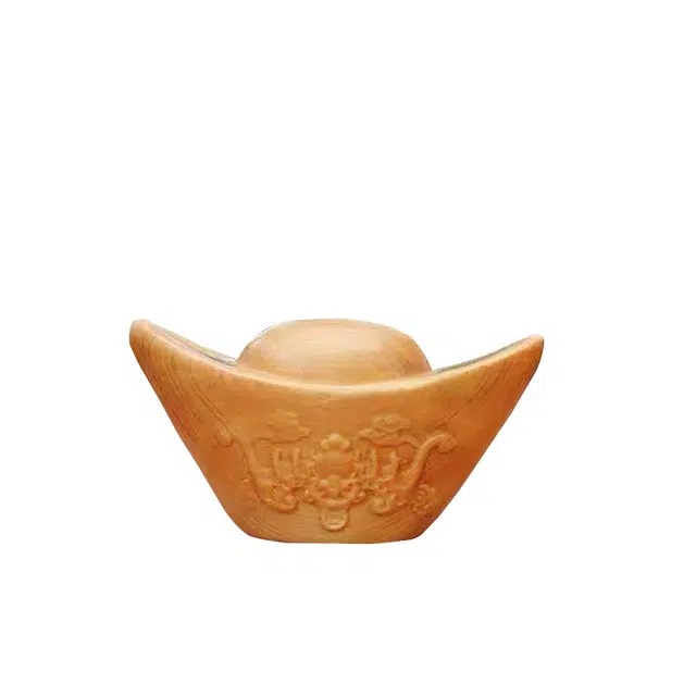 天纵 元宝聚财福运亨通招财元宝平安五福好运 文玩工艺品 崖柏 把件 男女同款情侣款