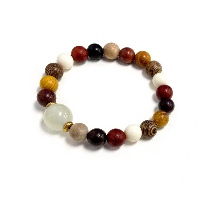 九隆古 醒狮 六字真言 转运招财纳福多宝国潮文玩盘玩佛珠串珠手饰 生日圣诞新年 送礼 物#好运 檀木 木作手串 男女同款情侣款