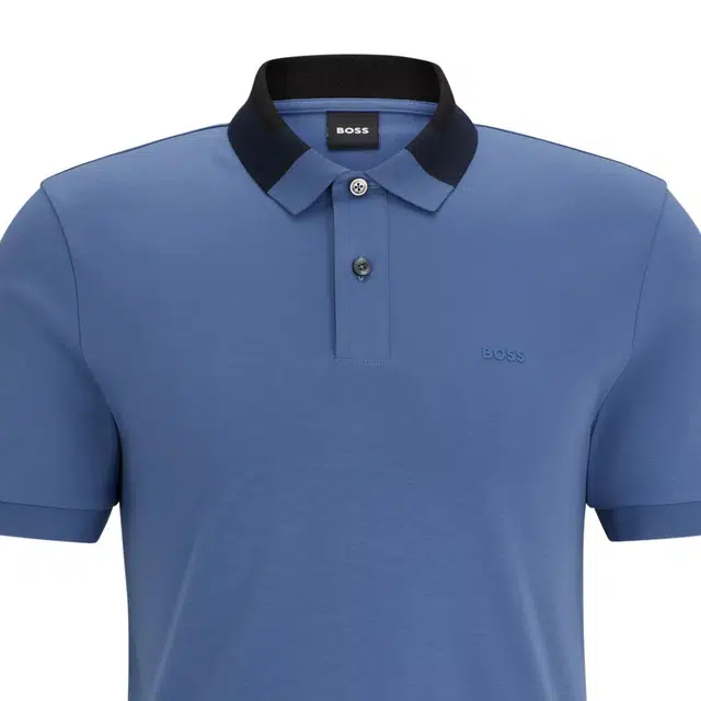 HUGO BOSS FW23 Interlock-Cotton Slim-Fit Polo Shirt LogoPoloT