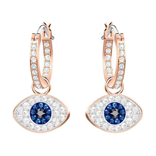 Swarovski Symbolic Evil Eye Rose Gold Earrings