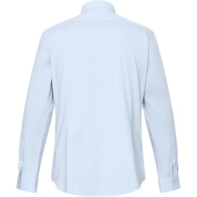 迪柯尼 商务休闲修身方领长袖衬衫 男款 金属灰