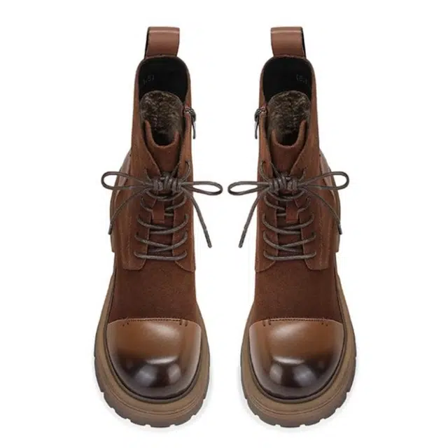 Jessica Sophia Cool Lace-up Platform Martin Boots 5.5cm