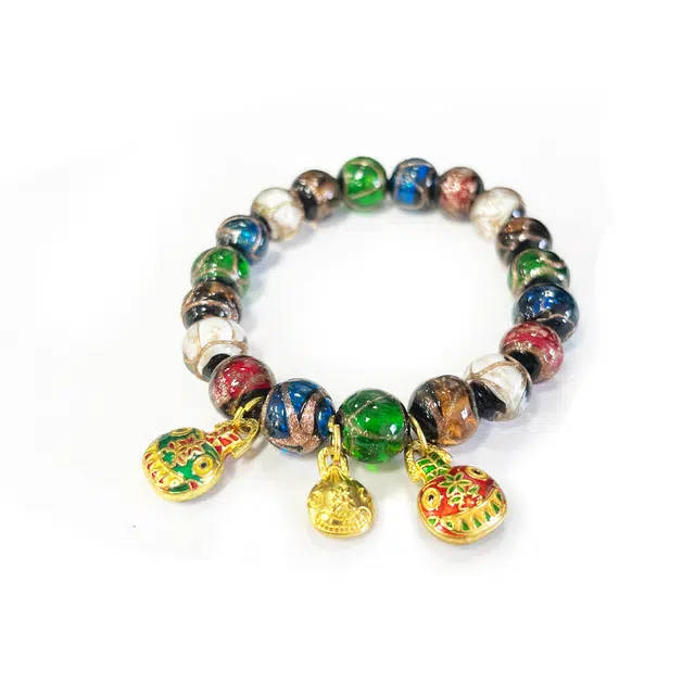 【四季发财】 琉堇 招财进宝吞金兽文玩香灰琉璃佛珠手饰 做个富婆国风八方来财转运珠新年生日送礼#好运 琉璃 玉石手串 男女同款情侣款
