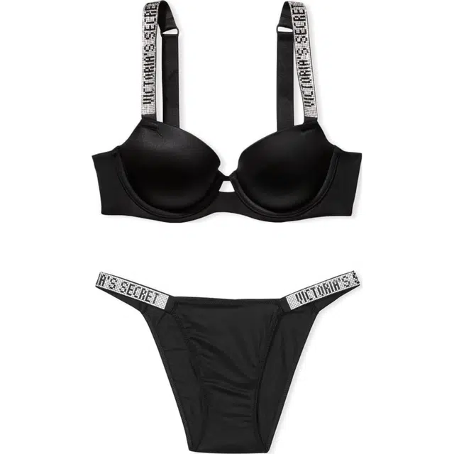 Victoria's Secret Letter Comfort Set Black