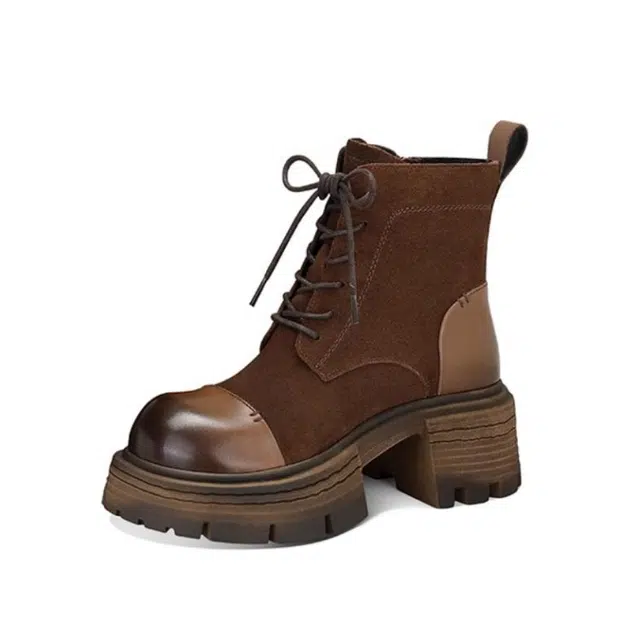 Jessica Sophia Cool Lace-up Platform Martin Boots 5.5cm