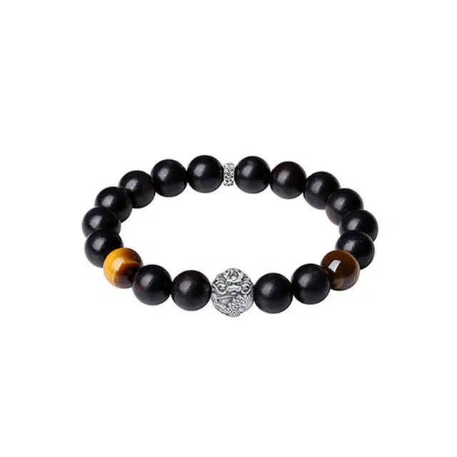 中国珠宝 龙腾虎跃手饰 龙腾虎跃 时来运转 古朴厚重 质感细腻 哑光质感 古朴韵味 霸气十足 虎眼石 手串 男女同款情侣款