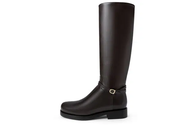Charles & Keith Retro High Zip Boots Black