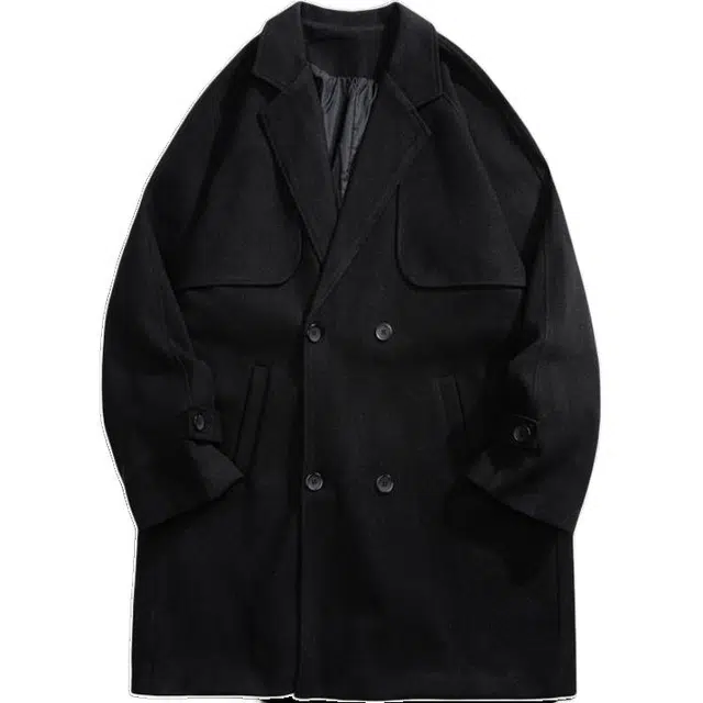 雅鹿 美式纯色高街复古简约夹克外套 男女同款 黑色