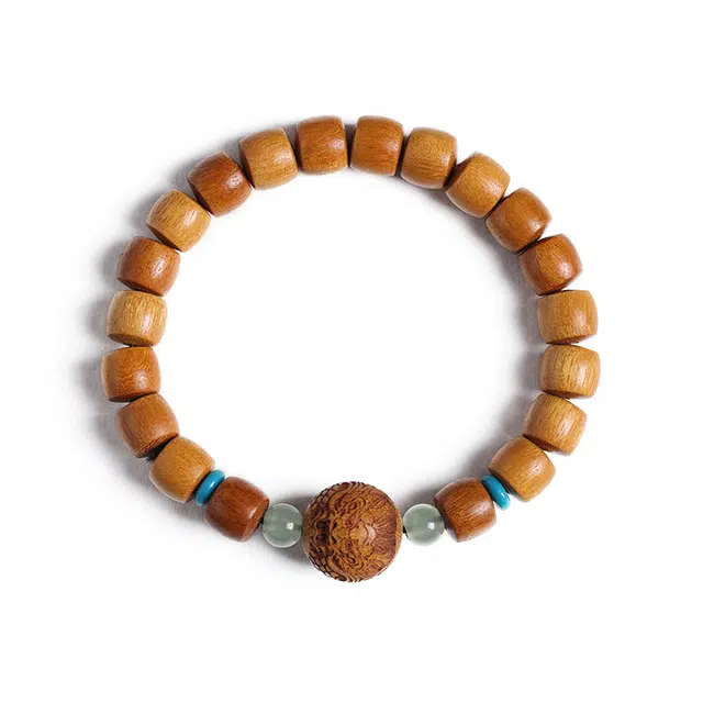 九隆古 雕刻龙珠 纳福 国潮转运珠新中式文玩盘玩串珠 生日圣诞新年送礼#好运 黄金檀 手串 男女同款情侣款