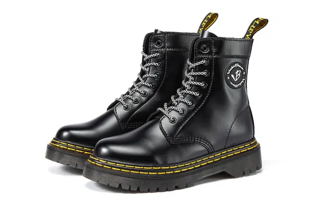 VICKI BROWN Martin Boots Black