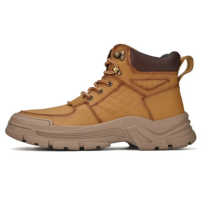 季公羊 二层牛皮 防滑耐磨 经典百搭 短筒 户外靴