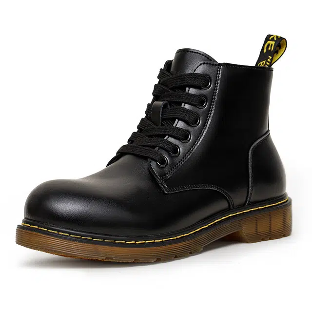 MADEN Classic British Style Platform Boots Black