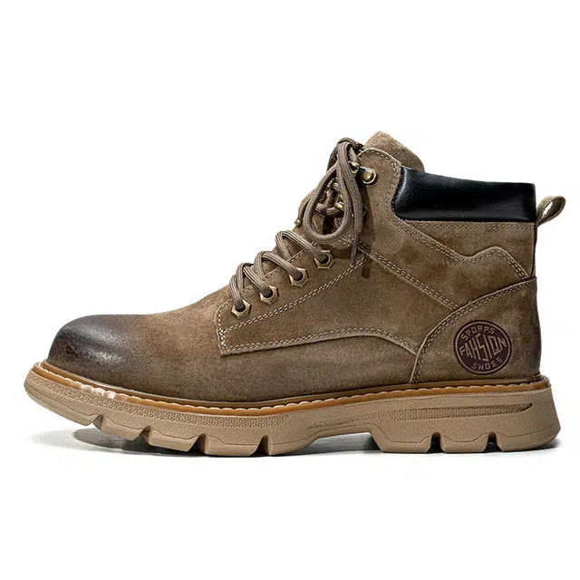 头层猪皮 经典时尚户外休闲舒适百搭 短筒 马丁靴 男款