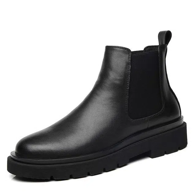 铭意途 牛皮革 时尚舒适 短筒 切尔西靴 男女同款