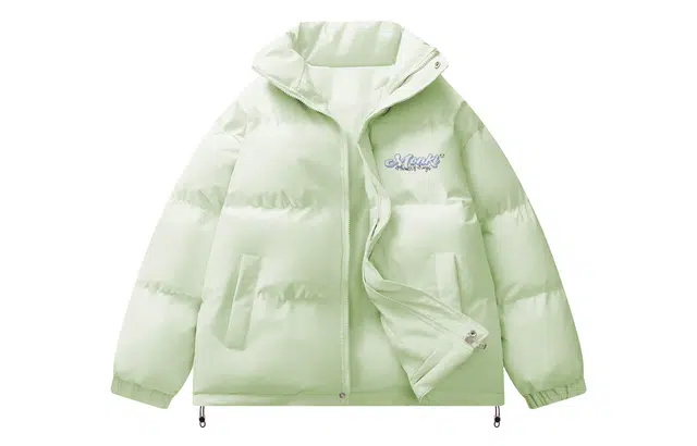 王者荣耀 梦奇款 美式复古加厚面包服立领简约宽休闲舒适棉服 男女同款 清风绿