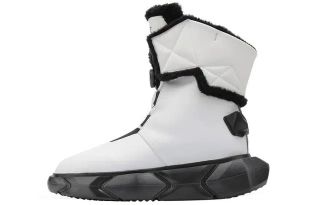 NORVINCY Snow Boots Black White