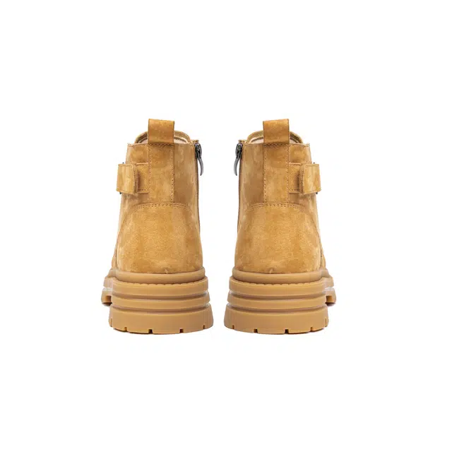 头层猪皮 高帮英伦风复古户外厚底百搭通勤男靴 及踝 马丁靴 男款