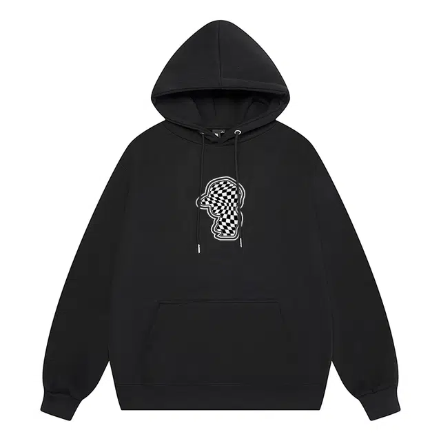 周同学 周杰伦 美式高街潮牌设计感时尚潮流小众无性别主义字母套头慵懒风加绒宽松加厚重磅长袖连帽卫衣 男女同款