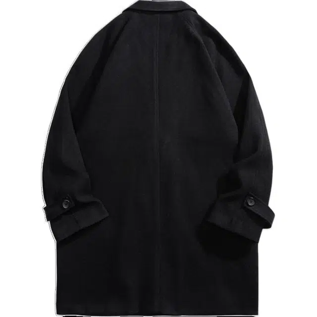 雅鹿 美式纯色高街复古简约夹克外套 男女同款 黑色