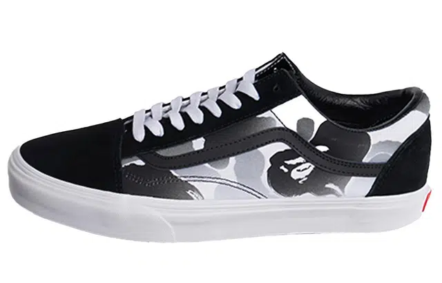 Bape x Vans Old Skool Black White