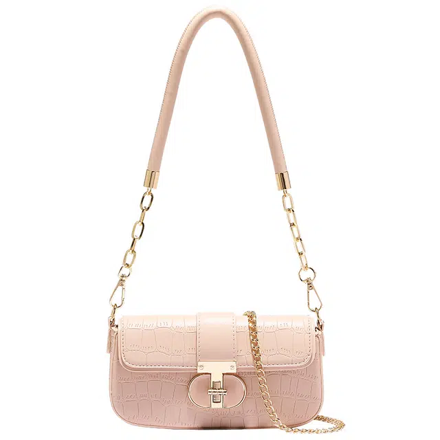 恒源祥 法式小方包复古时尚百搭腋下包大容量高级感百搭手提斜挎包 牛皮 单肩包 常规 女款 粉色