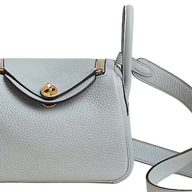 HERMES Lindy II mini Clemence 8U Bleu Glacier