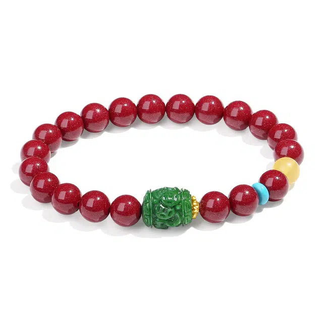 【官方已祝福】 普陀山文创 国风本命年转运紫金砂串招财纳福财源滚滚佛珠串 生日送礼好运礼盒 朱砂 手串 女款