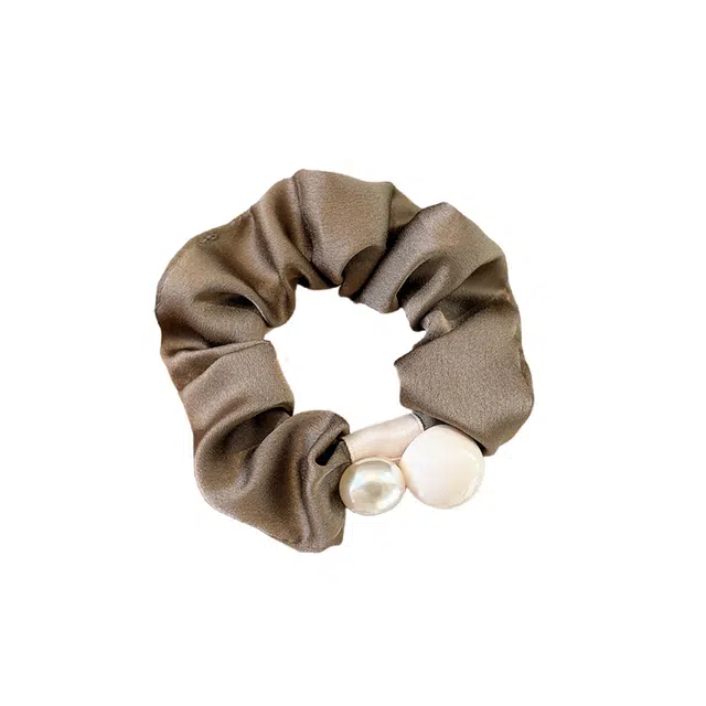 水中玉 珍珠大肠发圈高级感扎头发皮筋丸子头发绳头饰#好运 布艺 头绳 女款