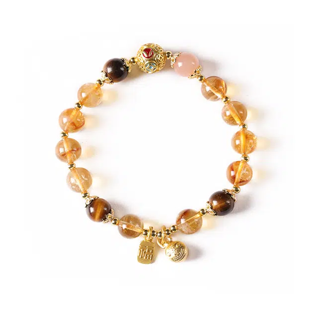 九隆古 八方来财 招财纳福转运 宫廷风复古气质款手饰#好运 本命年生日纪念日送礼盒物 水晶 手串 男女同款情侣款