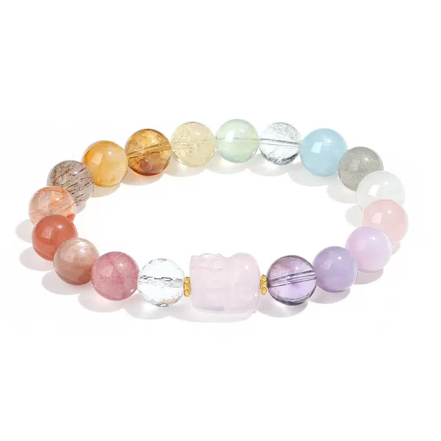 【普陀山 官方已过香】 普陀山文创 多宝醒狮貔貅转运珠手链新中式小众招财纳福百搭#好运 生日送礼 水晶 手串 男女同款情侣款