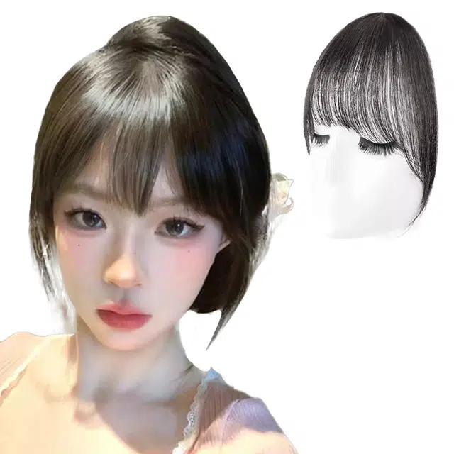 晚晚风 纯欲风法式前额刘海假发片 全真发隐形