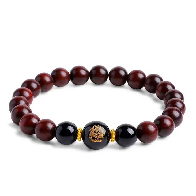 木盛缘 本命年转运十二生肖八大守护神招财纳福财源滚滚诸事顺遂有钱花 小叶紫檀 手串 男女同款情侣款