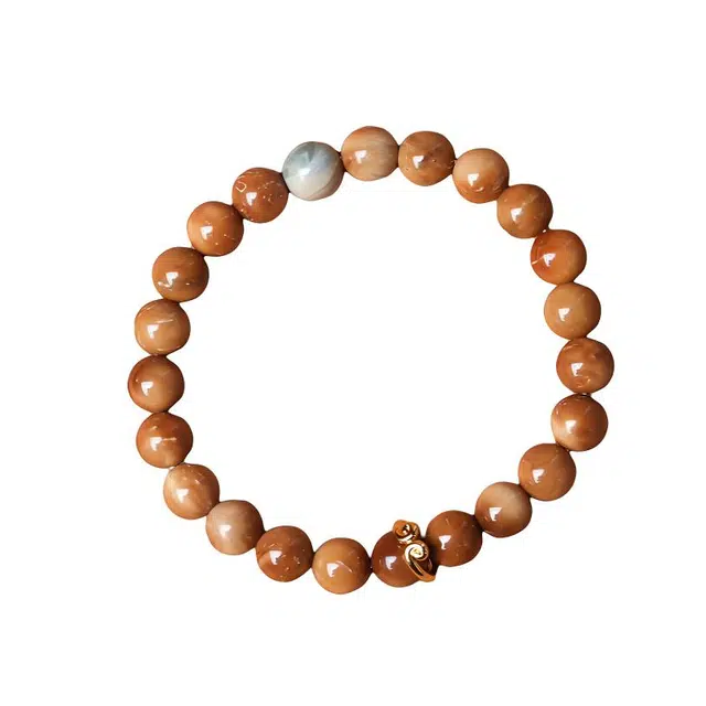 書卓 楼兰戈壁色 顶级妖飘花 搭配阿拉善彩玉 新中式饰品念珠 平安福#好运 库克 手串 男女同款情侣款