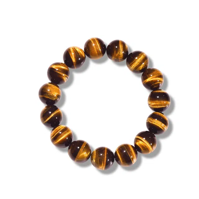 古禾 灵动生辉 旺财纳褔新中式国潮灵动轻奢高级感转运珠金色招财转运#好运#好运 虎眼石 玉石手串 男女同款情侣款