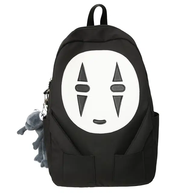 垣途者 搞怪动漫无脸男学生书包初高中大学生大容量 尼龙 双肩包 常规 男女同款情侣款 多色